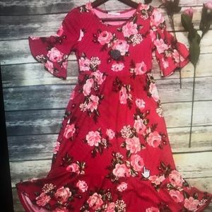 Pink floral Reb and j dress
